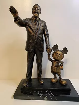 Walt Disney & Mickey Mouse Cold Cast Bronze Partners Statue/Rare! Blaine Gibson  • $1100