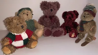 Vintage Plush Bears Lot Of 5-russ Mogul Ski Montana Fishing Barnaby Cinnamon • $25