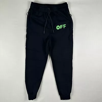 Off White Virgil Abloh 2013 Sweatpants Joggers Men’s M Black Green Drawstring • $325