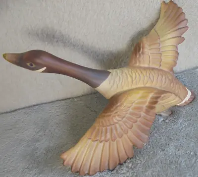 £9.41 • Buy Norcrest Vintage MCM Flying Goose Duck Bird Brown Ceramic Wall Decor Hang Small