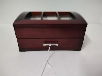 Wooden Jewelry Box With Drawer Red In Color • $14.99