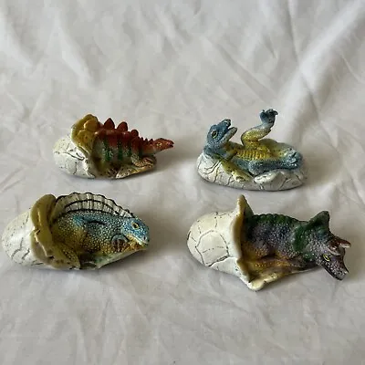 Vintage AAA Lot Of 4 Baby PVC Rubber Dinosaur Toys Dimetrodon Allosaurus • $30