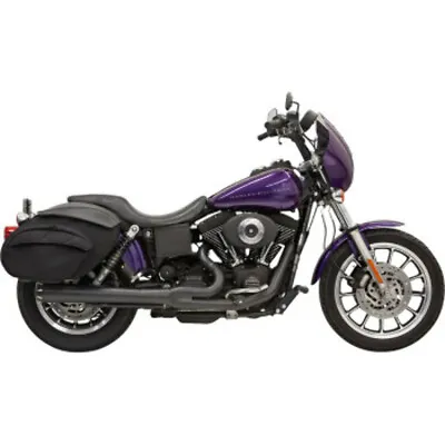 Bassani Black Road Rage 2 Into 1 Megaphone Exhaust System Harley Dyna FXD 91-05 • $936.95