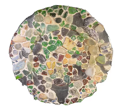 Mosaic Stone Art Mosaic Plate Unique Handmade • $50