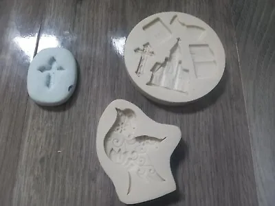 Silicone Moulds For Cake Decorating - Dove Cross And Other Wedding Moulds • £4
