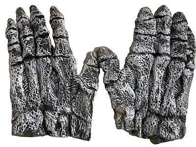 Skeleton Hand Rubber Monster Gloves Halloween 2002 Paper Magic Group Adult Gray • $5.90