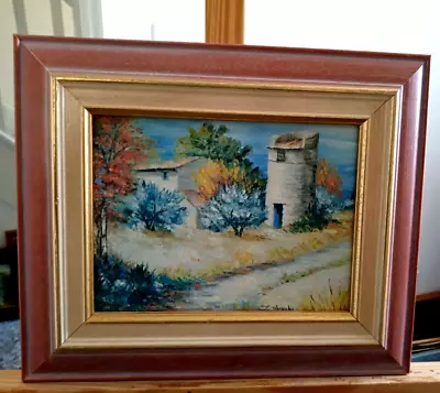 Oil On Board Print  Painting Landscape South Of France Framed • £22