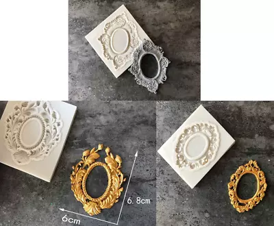 £5.99 • Buy 3pc Vintage Silicone Fondant Mould Relief Baroque Cake Lace Border Sugar Mold