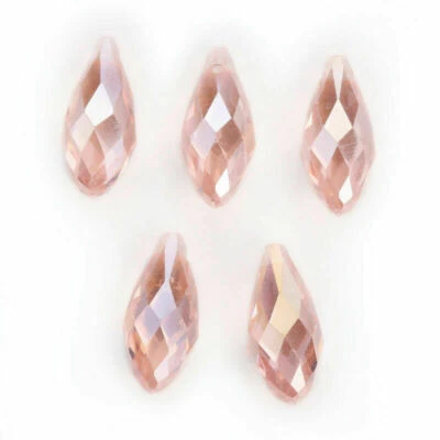 £3.56 • Buy Accessories Tear Drop Glass 100pcs Pendant New 10x20mm Faceted Beads Loose
