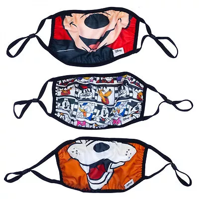 Mickey Mouse & Friends 3 Pack Adjustable Face Cover Multi-Color • $6.99