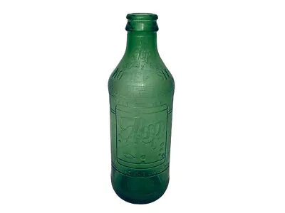 7Up You Like It-It Likes You 10 FL. Oz. Embossed Green Glass Soda Bottle Vintage • $22.88
