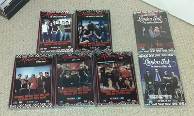 £50 • Buy Miami Ink 1 - 5  & London Ink 1 & 2 Seasons Dvd Tattoo Tv Boxsets Region 2 R2 