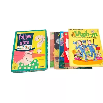 Vintage Coloring Books & Dot To Dot Lot Saalfield Whitman ArtCraft Golden • $10