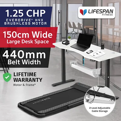 $1909 • Buy NEW Lifespan Fitness V-Fold Treadmill With ErgoDesk Automatic White Standing Des