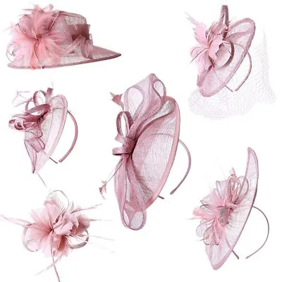 £18.99 • Buy Flower Feather Teardrop Pillbox Hat Fascinator Wedding Race Royal Ascot Headband