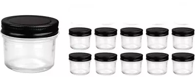 4oz Glass Jars With LidsSmall Mason Jars Wide MouthMini Canning Jars 10 Set • $11.99