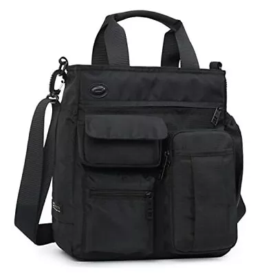 Mens Messenger Bag Laptop Shoulder Bag Computer Work Office Bag Black • $41.45
