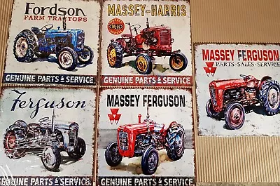 Tractors- Ferguson/ Fordson/ Massey-Harris/ Massey Ferguson 12 X 12 Metal Sign • £14