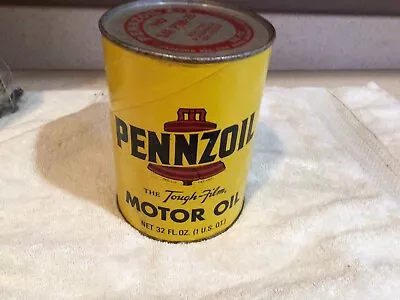 Pennzoil 20w20 Quart Motor Oil Vintage 1960’s Can  FULL UNOPENED • $9.99