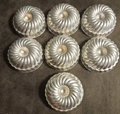 Vintage Aluminum 7 Pcs Jello Molds & Swirl Bundt  Metal • $29.99