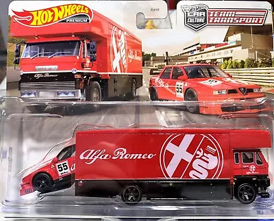 Hot Wheels Team Transport *Alfa Romeo 155 V6 Ti & Fleet Flyer Truck **1:64 *#53 • $36.99