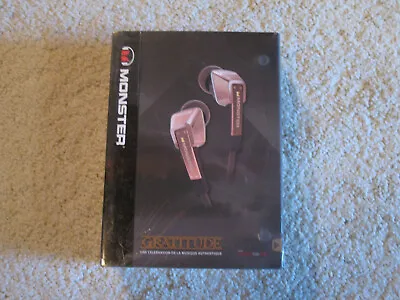 Monster GRATITUDE In-Ear Wired Buds Collectible. NEW. Plastic Wrap Gone. GREAT! • $79