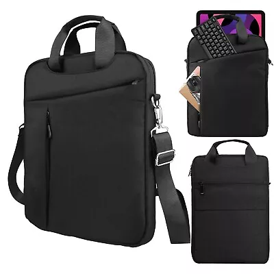 Crossbody Laptop Bag Vertical Simple Leisure Black Waterproof Portable Durable • $20.99