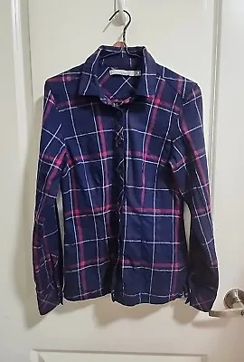ICEBREAKER MERINO Fitted Herringbone Check Flannel Shirt Size S Barely Worn • $120