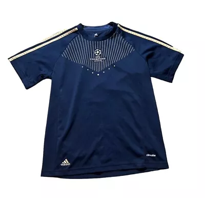 2013 UEFA Champions League Adidas Jersey Men's Soccer Football Blue Size S • $12.75