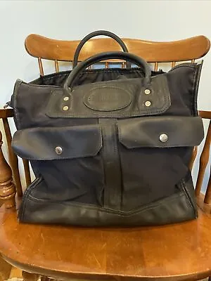 JW Hulme Canvas And Leather Tote Black Made In USA • $195