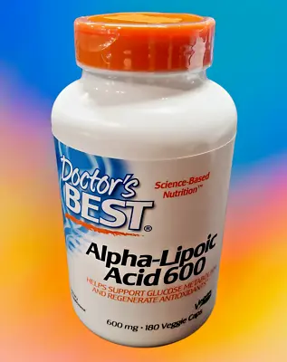 Doctor's Best Alpha-Lipoic Acid 600 180 Veggie Caps 600 Mg Dr. Best • $21.94