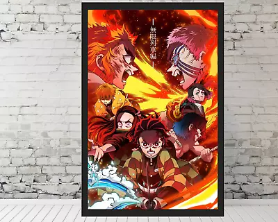 Demon Slayer Movie Poster Mugen Train Anime Poster - 11x17  Framed Trendy Poster • $33.90