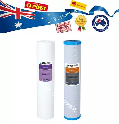 $79.85 • Buy 20  X 4.5  Whole House Big Blue Water Filter Cartridges Sediment Coconut Carbon