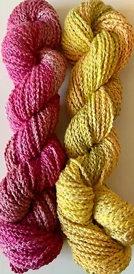 *bargain* Hand-dyed Cotton Twist Yarn - Aran Weight - 2 Hanks 100 Grams • £5