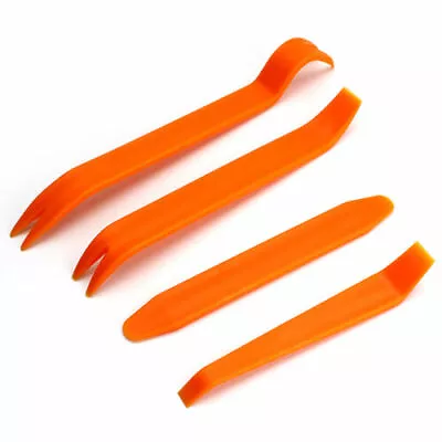 4x CAR TRIM REMOVAL TOOL SET PANEL DOOR PRY DASH PLASTIC INTERIOR RADIO CLIP KIT • £2.49