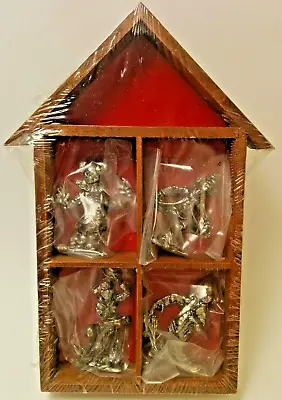 Vintage Miniature Circus Clown Decorative Set Of 4 With Display Case • $24.95