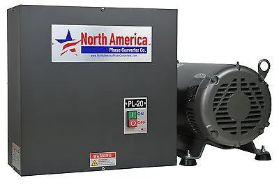 PL-20 Pro-Line 20HP Rotary Phase Converter - Built-In Starter Made In USA • $1839