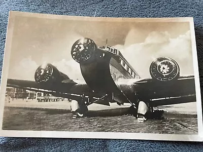 RPPC Postcard Junkers JU 52 Tante Ju German Aircraft Military Commercial Airline • $155