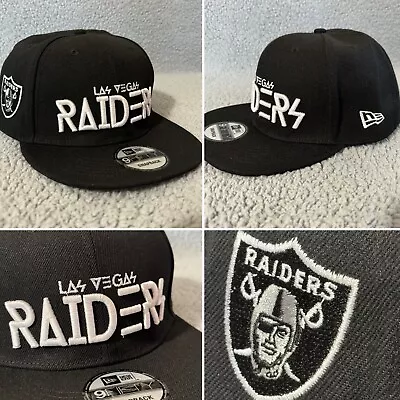 Las Vegas Raiders Hat Cap Snapback Black Silver New Era Los Angeles Oakland LA • $23.99