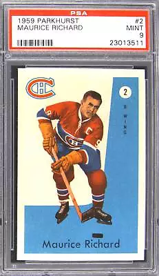 1959 Parkhurst Maurice Richard #2 PSA 9 MINT • $7500