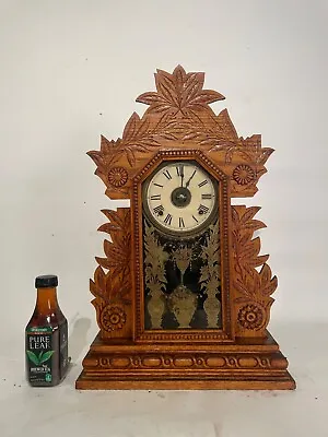 (A69) - Beautiful Antique WML Gilbert Gingerbread Clock - Complete Clock • $202.31