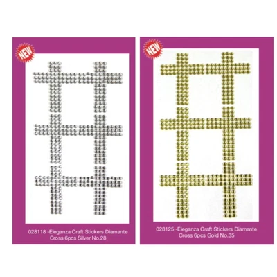 £1.99 • Buy Diamanté Cross Gems Self Adhesive Gold, Silver