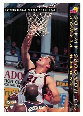 1994 Perth Wildcats NBL Basketball Futera Honours Awards Card - Andrew Vlahov • $3.21