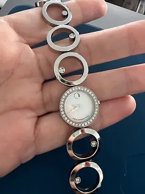 Women Movado Ono Elegant Stainless Steel Diamond Watch • $1350