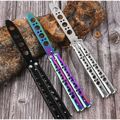 Rainbow Butterfly Toy Knife Metal Folding Practice Trainer Training Tool • $7.99