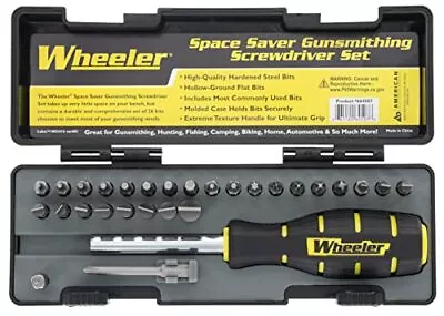 Wheeler 26 Bit Gunsmith Screwdriver Handle Set Space Saver Tool Storage Case. • $21.66