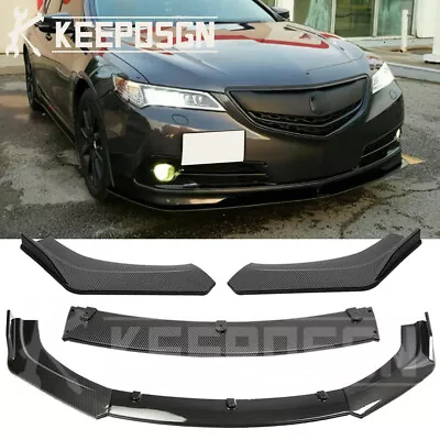 For Acura TL 2008-2014 Carbon Fibre Front Bumper Lip Splitters Spoiler Body Kit • $85.09