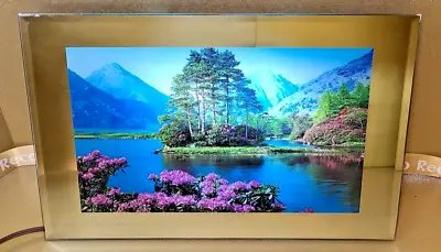 Motion Picture Mirror Wall Art Pink Trees Nature Sound 18 X12  Works! -see Video • $99.99