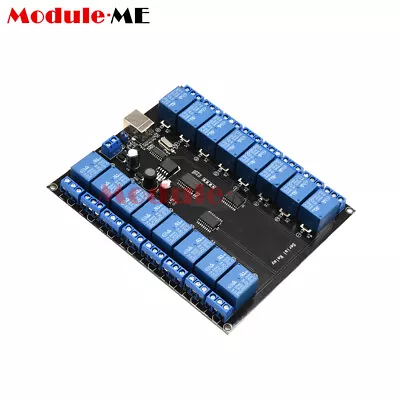 £35.99 • Buy DC 7V-38V 250V 16-channel Serial Relay Module USB Controlled Power Supply Lights