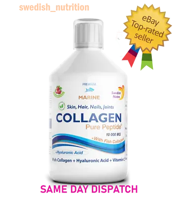 £17.99 • Buy Collagen STRONG Anti-Aging Pure Peptide 10000mg Marine Liquid Drink Vitamin C/B